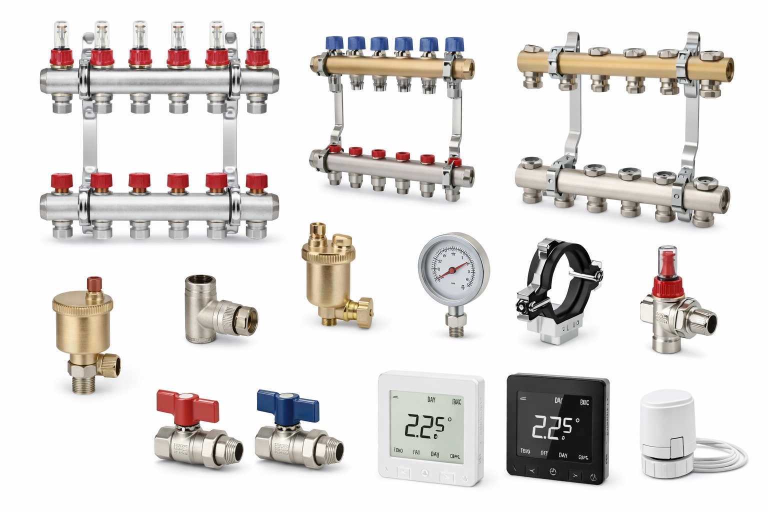 2'li Yerden Isıtma Kollektör Seti